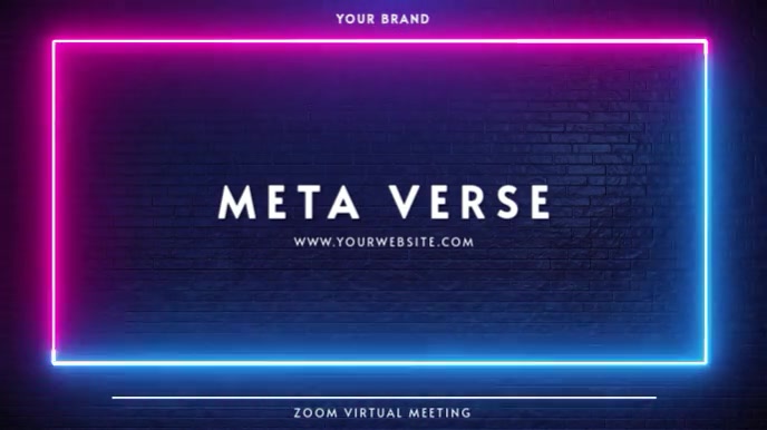 ZOOM VIRTUAL BACKGROUND | META VERSE VIDEO BG งานนำเสนอ Presentation (16:9) template